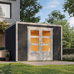 Onze Outdoor Life Overkappingen en Blokhutten worden geleverd exclusief dakbedekking, vloer en Funda