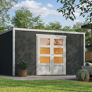 Onze Outdoor Life Overkappingen en Blokhutten worden geleverd exclusief dakbedekking, vloer en Funda