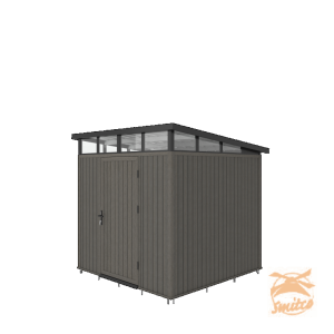 NewTechWood Berging Met Enkele Deur, 222x210cm. Silver Gray