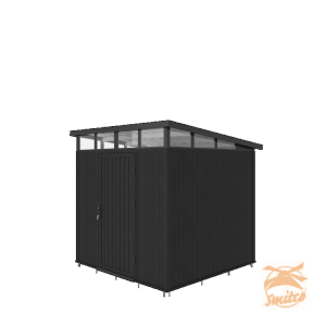 NewTechWood Berging Met Enkele Deur, 222x210cm. Ebony Zwart