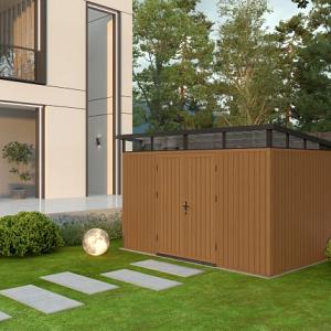 NewTechWood Berging Met Dubbele Deur, 344x210cm, Teak
