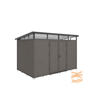 NewTechWood Berging Met Dubbele Deur, 344x210cm. Silver Gray