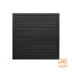 Vuren Tuinscherm Hillhout Basic Excellent, 180x180x4,5cm. Zwart Gespoten (RAL 9005)