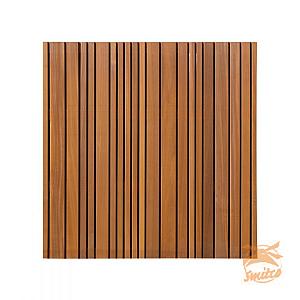 Thermovision Ayous Geschaafd Lattenscherm Variabel, Verticaal, 180x180x3,9cm. Thermisch Gemodificeer