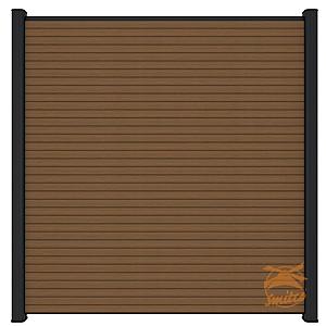 New TechWood Co-Extrusie Composiet Scherm Triple, 180x180cm. Teak 1064247