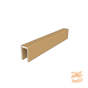 NewTechWood Aluminium Co-Extrusie Frameset t.b.v Scherm i.c.m Betonpalen, Red Cedar