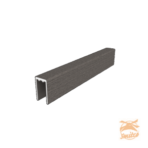 NewTechWood Aluminium Co-Extrusie Frameset t.b.v Scherm i.c.m Betonpalen, Silver Gray