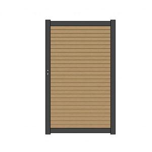 NewTechWood Co-Extrusie Composiet Deur Premium In Aluminium Frame, Horizontaal Triple, 97x186cm. Red