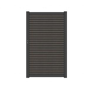 NewTechWood Co-Extrusie Composiet Deur Premium In Aluminium Frame, Horizontaal Triple, 97x186cm. Sil