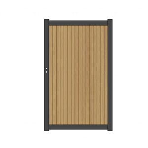 NewTechWood Co-Extrusie Composiet Deur Premium In Aluminium Frame, Verticaal Triple, 97x186cm. Red C