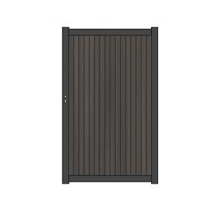 NewTechWood Co-Extrusie Composiet Deur Premium In Aluminium Frame, Verticaal Triple, 97x186cm. Silve
