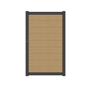 NewTechWood Co-Extrusie Composiet Deur Premium In Aluminium Frame, Horizontaal, 97x186cm. Red Cedar