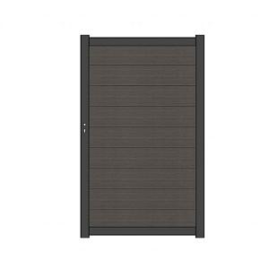 NewTechWood Co-Extrusie Composiet Deur Premium In Aluminium Frame, Horizontaal, 97x186cm. Silver Gra