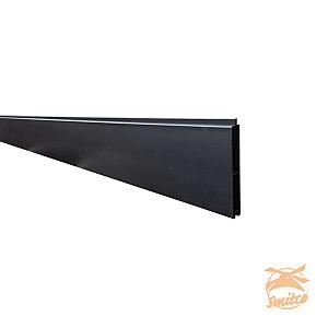 NewTechWood Aluminium Onderplank t.b.v. Verticale Tuinschermen, 2x15x180cm. Zwart RAL9005