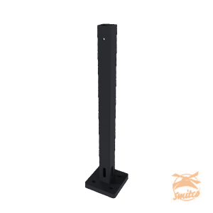 NewTechWood Stalen Paalhouder Incl. Bevestigingsmateriaal, 8x8x40cm. Zwart