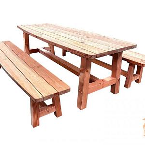 Douglas Bank Curved, 48x34,5x240 cm. Onbehandeld