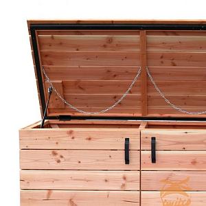 Douglas Containerkast Dubbel Op Zwart Frame, (HxBxD) 118x151x85cm. Onbehandeld