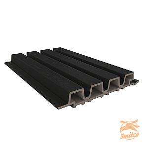 NewTechWood HKC Co-Extrusie Castellation PRO35 Wandbekleding 3,3x21,5x390cm. Ebony Zwart