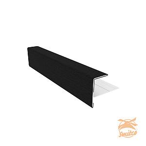 NewTechWood Aluminium Co-Extrusie Eindprofiel t.b.v. Castellation PRO, 5x5x300cm, Ebony Zwart  10635