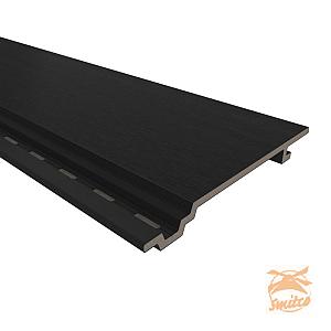 NewTechWood HKC Wandbekleding vlak, 1,9x18,8x300cm (wb 15,3 cm), Ebony Zwart