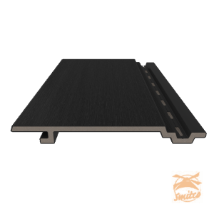 NewTechWood HKC Wandbekleding Vlak, 1,9x18,8x400cm. (wb 15,3cm.), Ebony Zwart