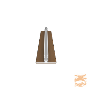 NewTechWood Co-Extrusie Aluminium U-Klikprofiel 300cm. Teak
