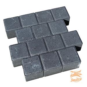 Laag á 0,82 m2. Halve BKK 10,5x10,5x8 Zwart (72 stuks)