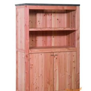 Buitenkeuken dubbel 168 Excellent, 168x109x56 cm (HxBxD) met 3 schappen en deuren, onbehandeld.