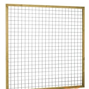 Eco Gaastrellis Verzinkt In Raamwerk 180x180 cm. Met Maas  7,5x7,5 cm.  W08325