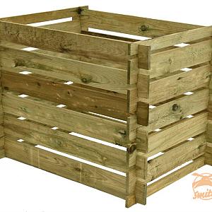 Compostsilo Fijnbezaagd Grenen 70x100x70 cm. Groen Geïmpregneerd  (W11597)