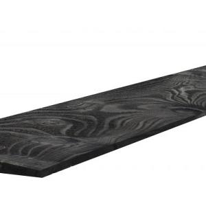 Douglas Zweeds Rabat 1 Zijde Geschaafd, 1 Zijde Fijnbezaagd 1,1-2,7x19,5x400cm. Zwart Gespoten  W406