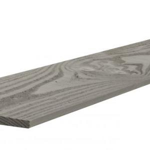 Douglas Zweeds Rabat 1 Zijde Geschaafd, 1 Zijde Fijnbezaagd 1,1-2,7x19,5x400cm. Grijs Gespoten  W406