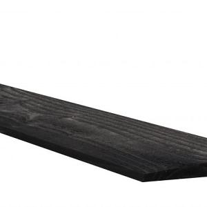 Douglas Zweeds Rabat 1 Zijde Geschaafd, 1 Zijde Fijnbezaagd 1,1-2,7x19,5x400cm. Zwart Gedompeld 106