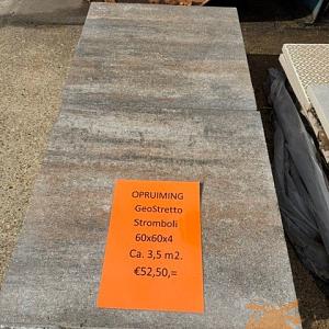 Opruiming ca. 3,5 m2. GeoStreto Stromboli 60x60x4