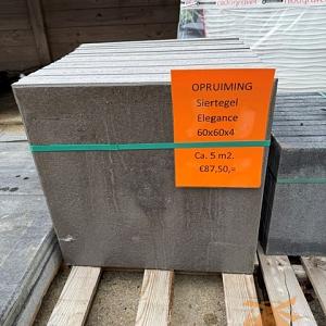 Opruiming ca. 5 m2. Siertegel Elegance 60x60x4