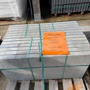 Opruiming ca. 4,5 m2. Siertegel Grezzo 40x80x4