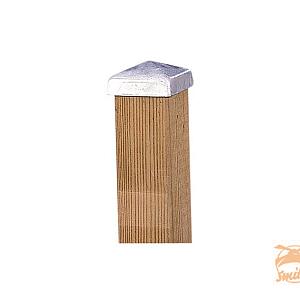 Paalornament Piramide 9 x 9 cm. Metaal Verzinkt