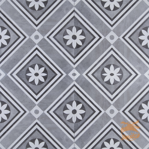 GeoCeramica® 60x60x4 Concreet Flower Decorate