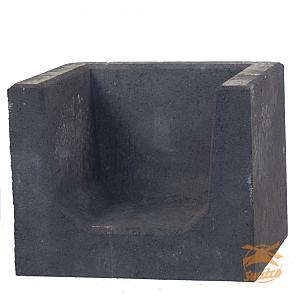 U-Element Hoeksteen Zwart 40x50x40 cm.