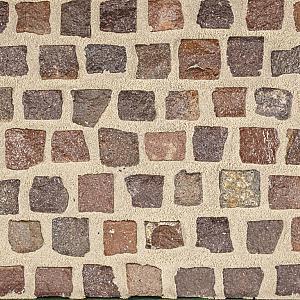 Gaasbox Italiaans Porfierblokken 8-11 "ca.1000 kg./ca. 5 m2."