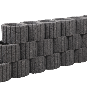 Bloembak Cirkelflor Mini 30x20x20 Zwart