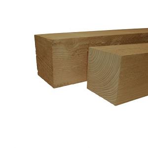 Douglas Fijnbezaagde Paal 12x12x500 cm. Groen Geïmpregneerd  W44451