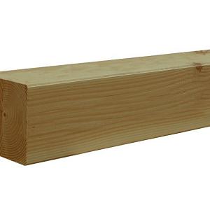 Douglas Geschaafde Paal Duplo Verlijmd 14x14x400 cm. Groen Geïmpregneerd W31332