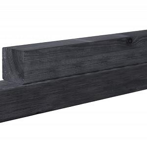 Gewolmaniseerde Palen Zwart Gedompeld 8,8x8,8x270  W08095 =V