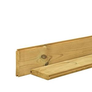 Grenen Blokhutplank 2,8x14,5x200cm. Groen Geïmpregneerd W06150