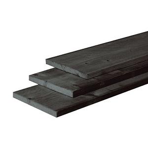 Douglas Fijnbezaagde Plank 2,5x25x400 cm. Zwart Gedompeld  W40657