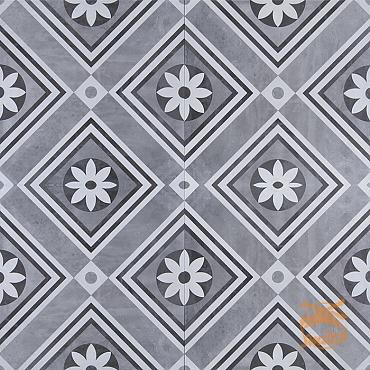 GeoCeramica® 60x60x4 Concreet Flower Decorate