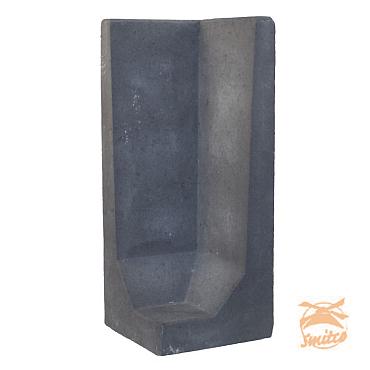 L-Element Hoeksteen Zwart 100x40x40cm