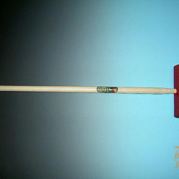 Kinderbezem Rood  Met Steel