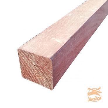 Azobé Hardhout Palen 6,5x6,5x150 Geschaafd